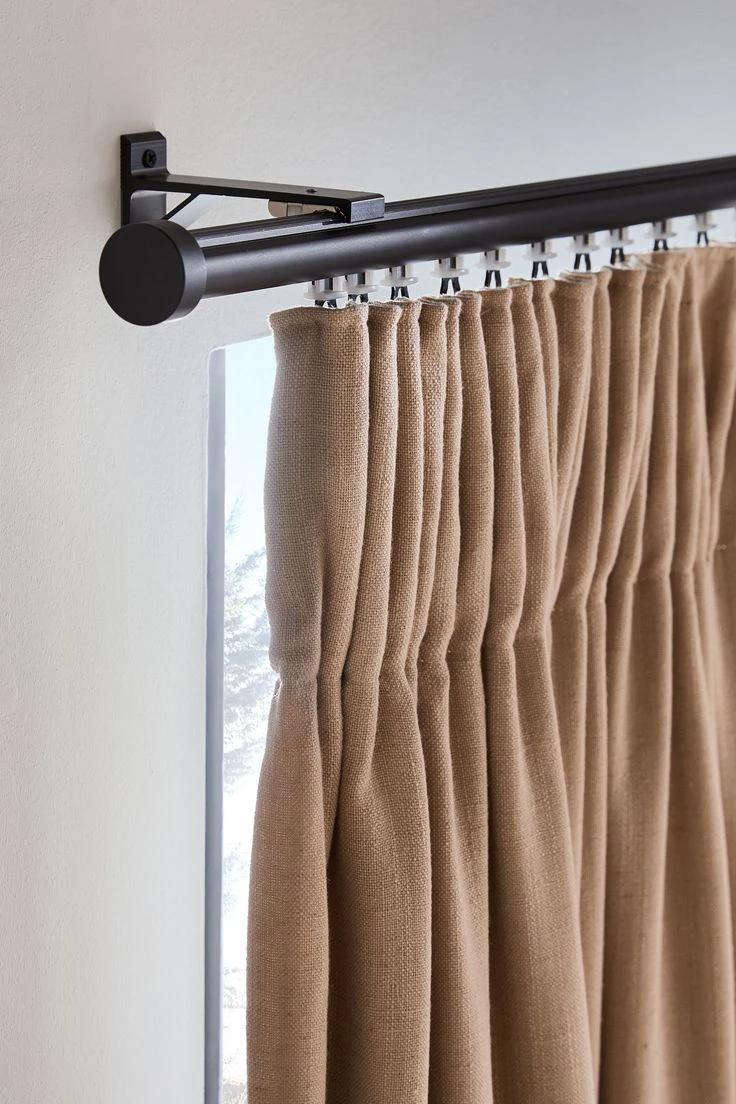 curtain styles 2026 with hidden track curtain hardware and clean folds